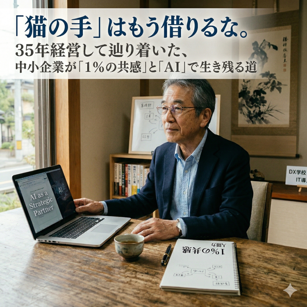 「猫の手」はもう借りるな。35年経営して辿り着いた、中小企業が「1％の共感」と「AI」で生き残る道